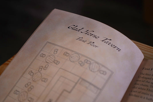 A page from an indie RPG module illustrated by an independent artist.