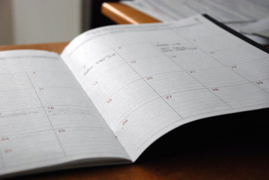 Image of a calendar, where someone is probably trying to schedule their next D&D session.
