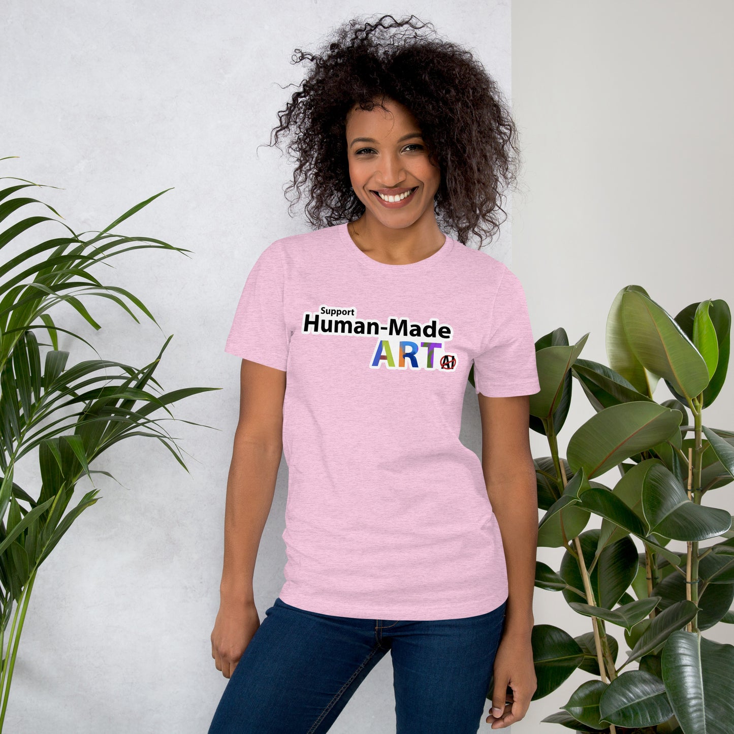 Support Human-Made Art T-Shirt