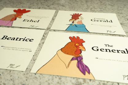 Chicken Family Art Cards (Signed)